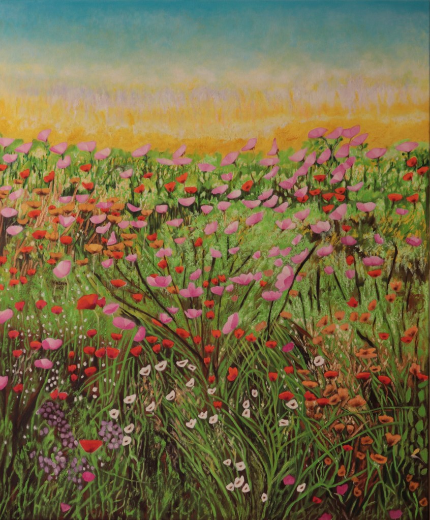 Una giornata di sole; 2022; 100x120 cm; oil on canvas